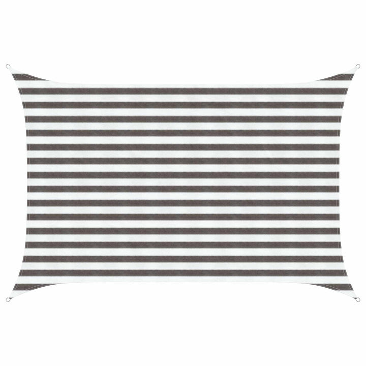 vidaXL Sonnensegel Hellgrau und Weiss 2 x 2,5 m HDPE, Garten &amp; Terrasse, moderner Sonnensegel, UV-Sc