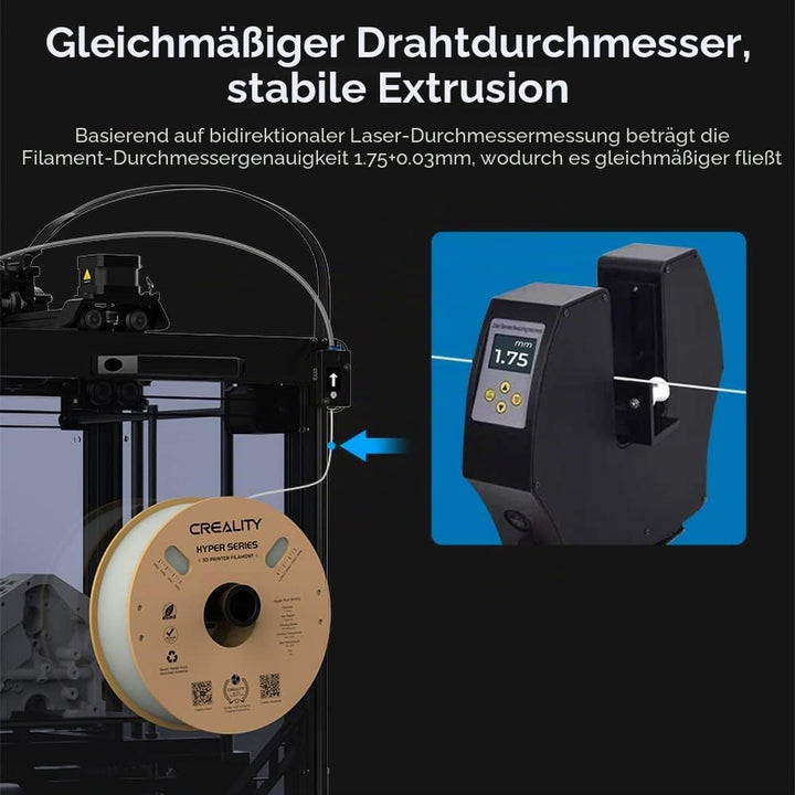 Creality offizielles 3D Drucker Filament, Hyper PLA High Speed Filament, 1.75mm 3D Druck Filament fü
