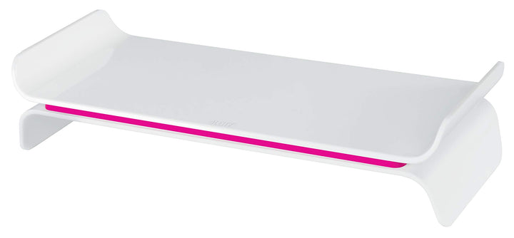 Leitz Ergo WOW verstellbarer Monitorständer, Zwei Höheneinstellungen, Pink/Weiss, 65040023, Pink