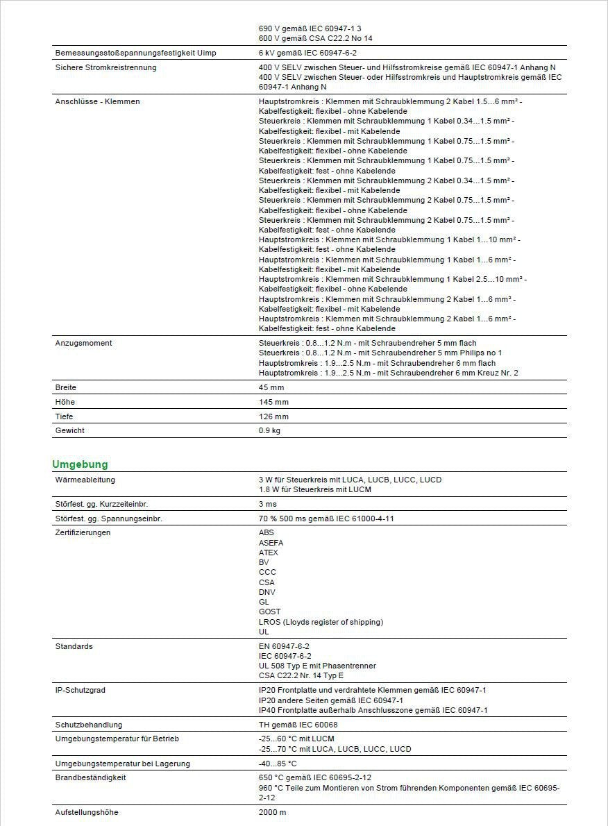 Schneider Electric LUB32 Grundgerät, Motorabgangtechnik,TeSys U, 32A, mit Schraubklemmen