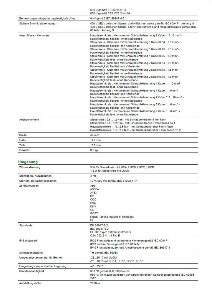 Schneider Electric LUB32 Grundgerät, Motorabgangtechnik,TeSys U, 32A, mit Schraubklemmen