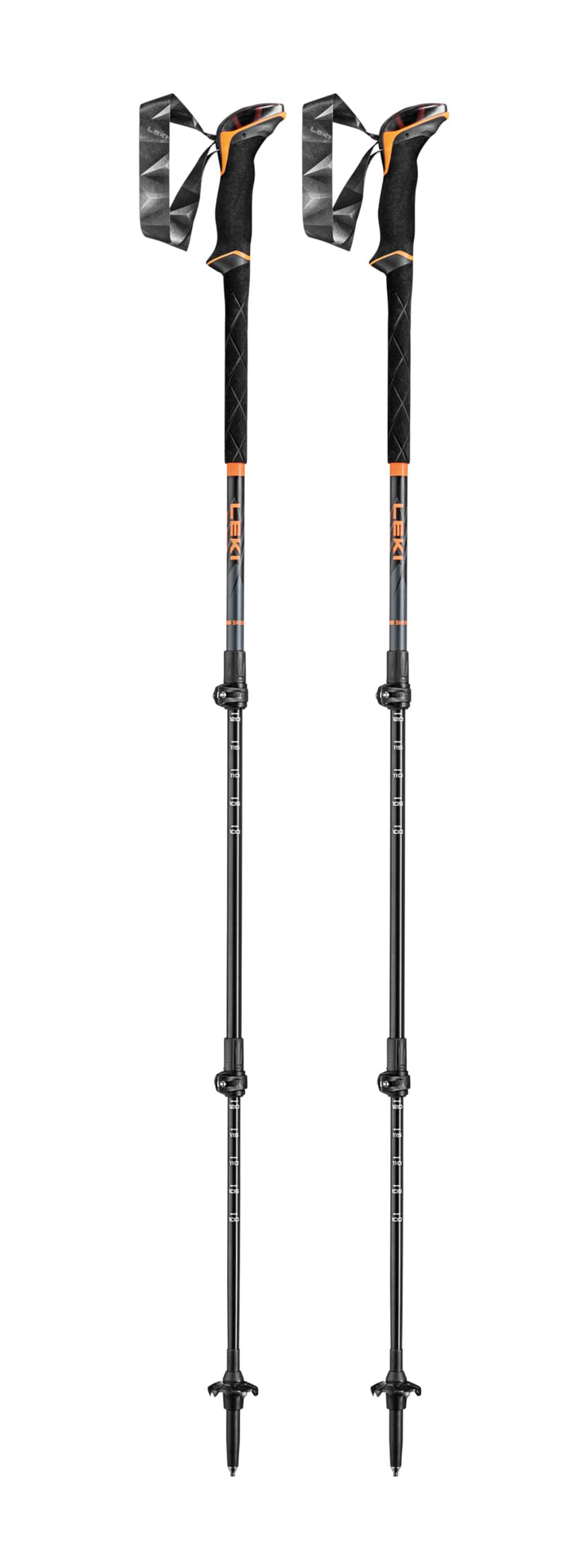 LEKI Sherpa Lite Stöcke neonorange-black-denimblue (68) 100 - 135, neonorange-black-denimblue (68) 1