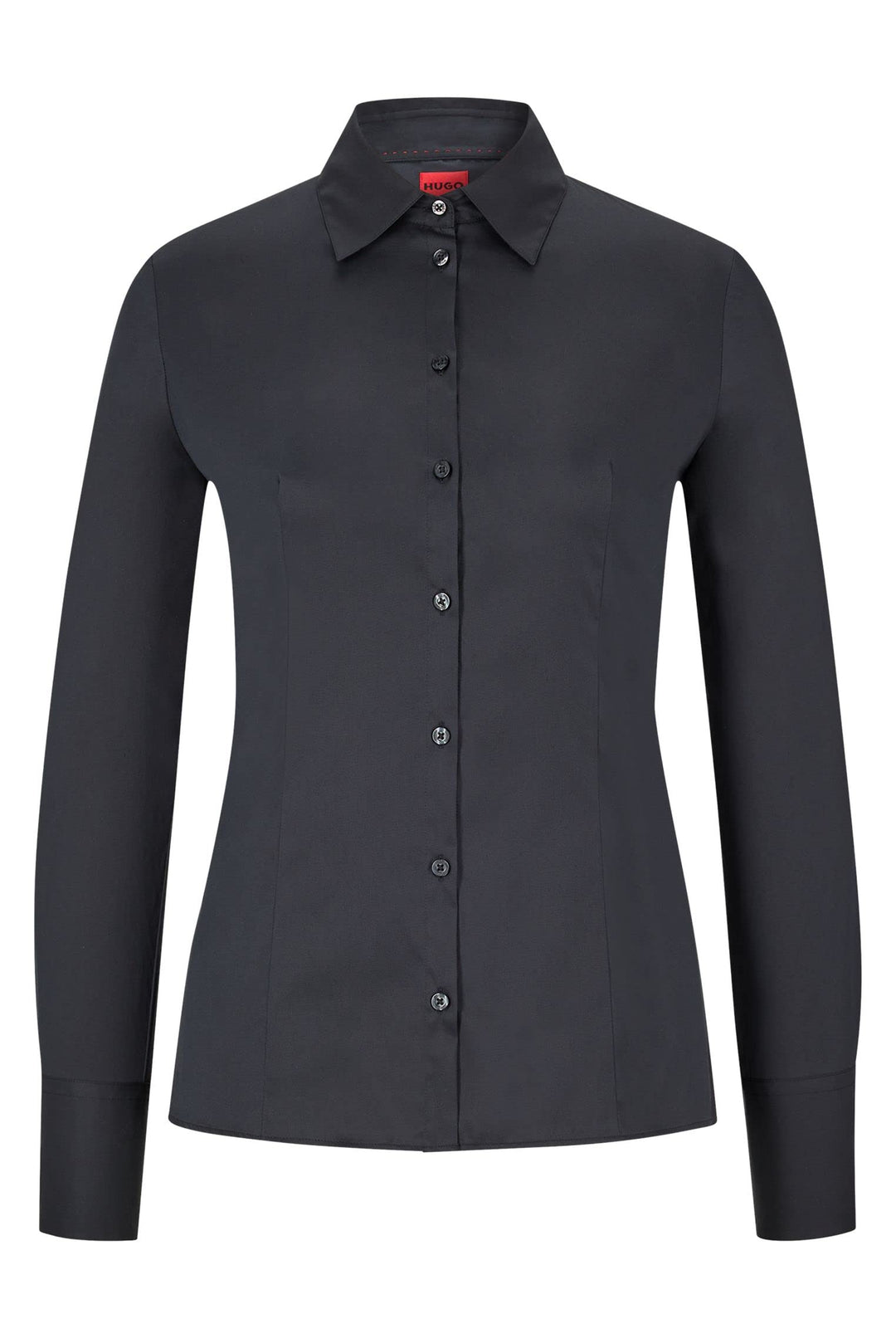 HUGO Damen The Fitted Shirt Bluse 34 Black1, 34 Black1