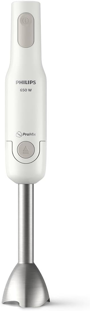 Philips Stabmixer – 650W, mit Spritzschutz und ProMix Technologie, 18 x 19 x 25 cm, weiss (HR2534/00