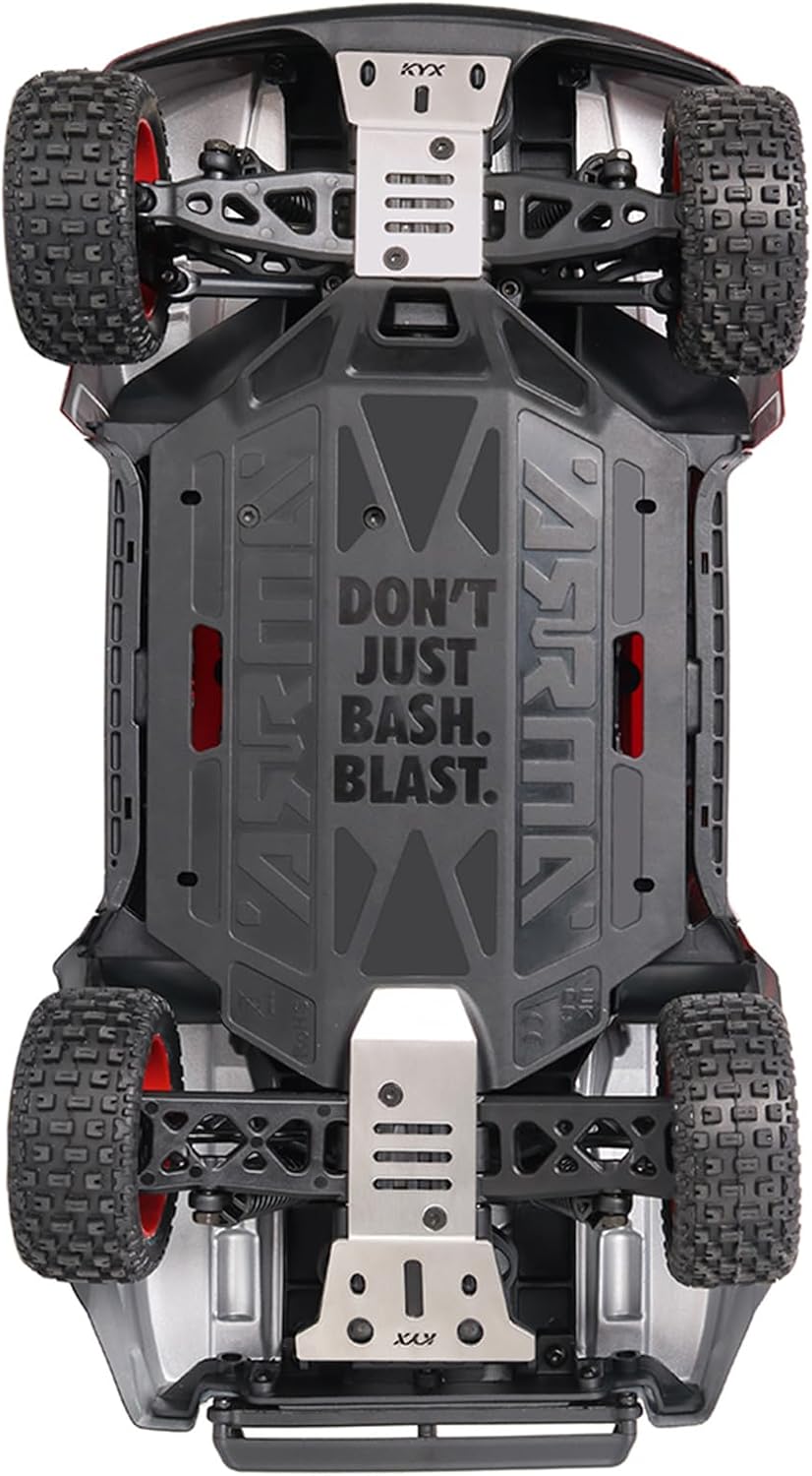 RC Chassis Armor Guard Plate for Arrma 1/14 Mojave GROM RC Stainless Steel Front and Rear Chassis Gu
