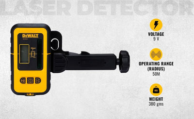 Dewalt Empfänger für Linienlaser DE0892G (für Laser mit grüner Diode, bis 50m Reichweite, sehr einfa