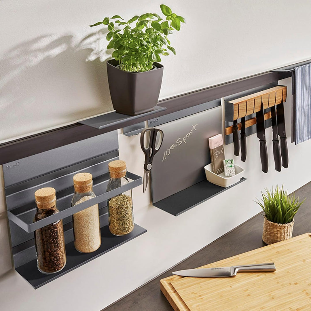 Linero Mosaiq Relingsystem Länge 1800 x 32,9 x 41,5 mm schwarz Relingstange von Sotech 1800 mm Tiefs