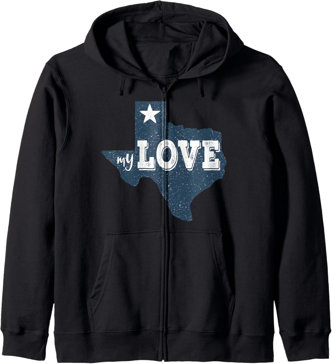 Texas My Love Austin Map Home TX Lone Star Love Texas State Kapuzenjacke