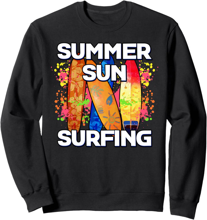 Surfer Evolution Geschenk für Surfer Surfbrett Strand Surfen Sweatshirt