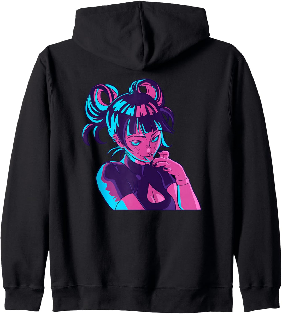 Goth Girl Anime Ästhetik Gothic Indie Vaporwave Alternativ Kapuzenjacke