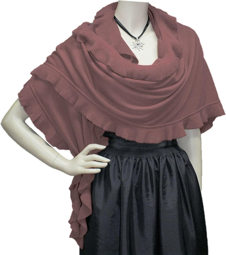 Poncho Cape Trachtentuch Umhang Stola Schultertuch Trachten-Tuch Damen Strickponcho Tracht Strick Tr