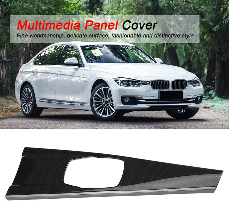 Multimedia Panel Cover Trim, Fydun 1 Stück Auto Innenverkleidungs Bedienfeld Aufkleber Carbonfaser M