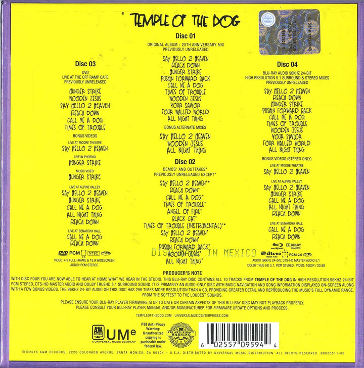 Temple of the Dog (Ltd.Edt.Super Deluxe Box), Audio-CD