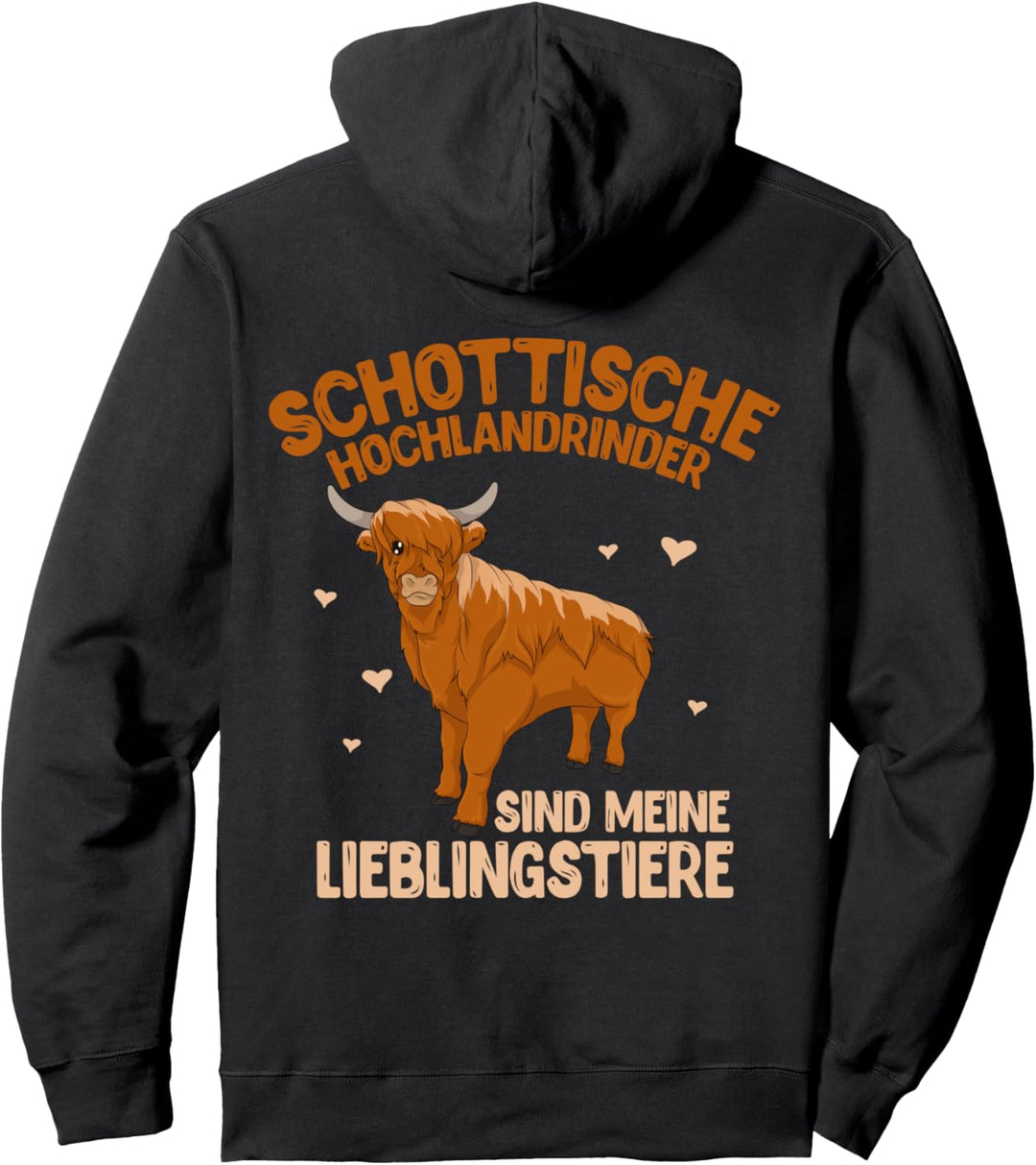 Lieblingstier Bauernhof Tier Bauer Schottisches Hochlandrind Pullover Hoodie