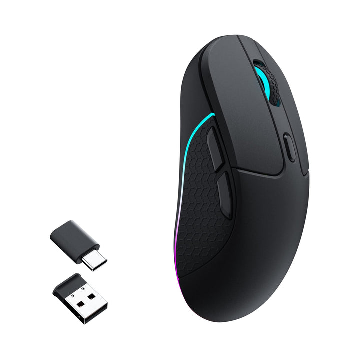 Keychron M3 Kabellose Maus, PAW3395-Sensor mit programmierbarer Makrotaste 26.000 DPI, unterstützt 2