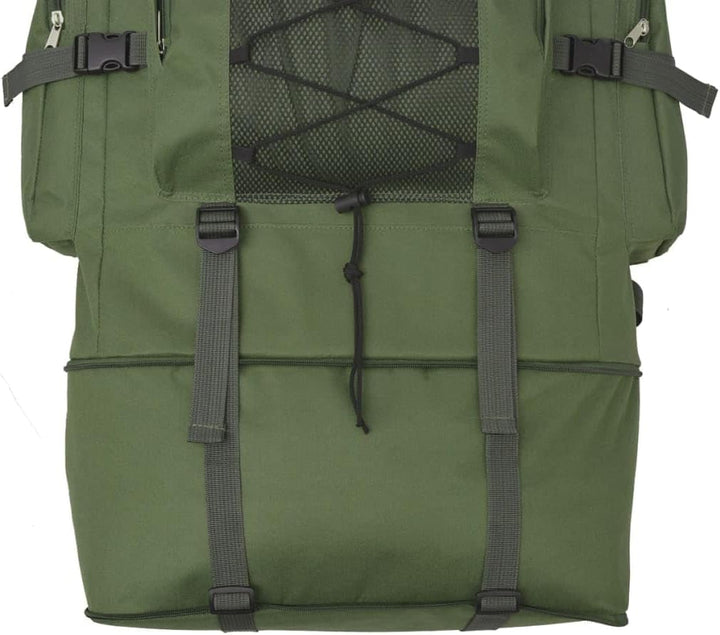 vidaXL Trekkingrucksack Armee Rucksack Kampfrucksack Wanderrucksack XXL 100 L 100 l Grün, 100 l Grün