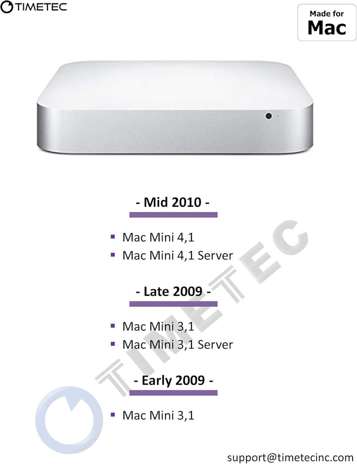 Timetec 4GB kompatibel für Apple DDR3 1067MHz/1066MHz PC3-8500 CL7 Dual Rank für Mac Book, Mac Book