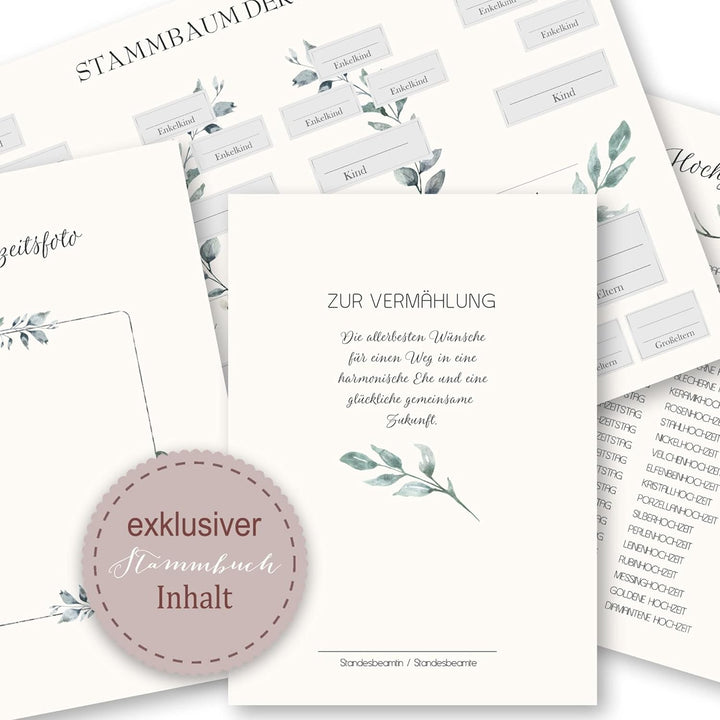 Stammbücher Holz Stammbuch der Familie personalisiert Takura Holzbuch A5 oder A4 Familienstammbuch H