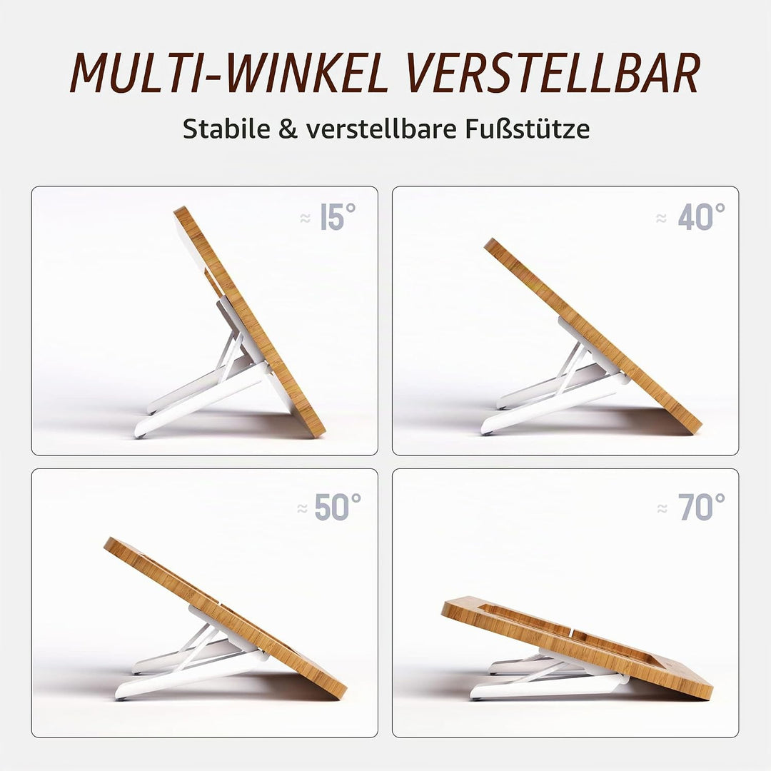 AFOOYO Tablet-Zeichenständer aus Holz, verstellbar, 5 Winkel, für Laptop, Buchleseständer, kompatibe