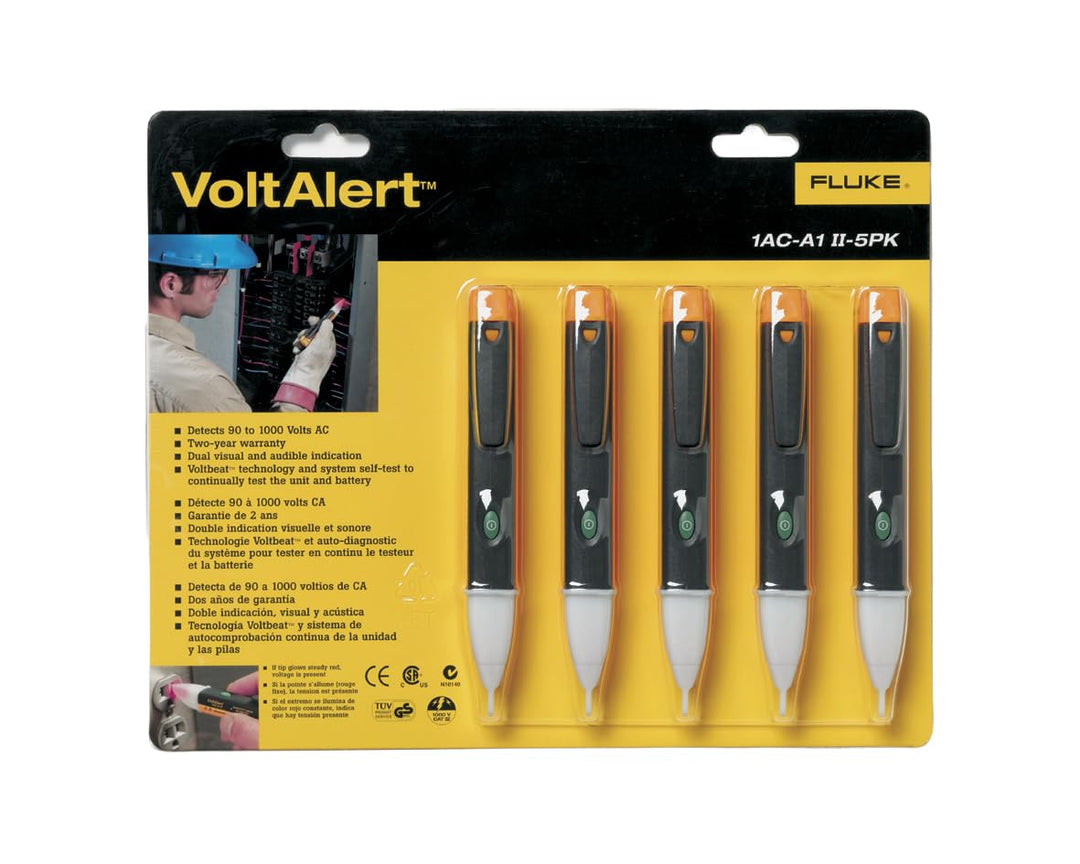 Fluke FLK-1AC-A1-II-5PK VoltAlert AC Non-Contact Voltage Tester (Pack of 5)