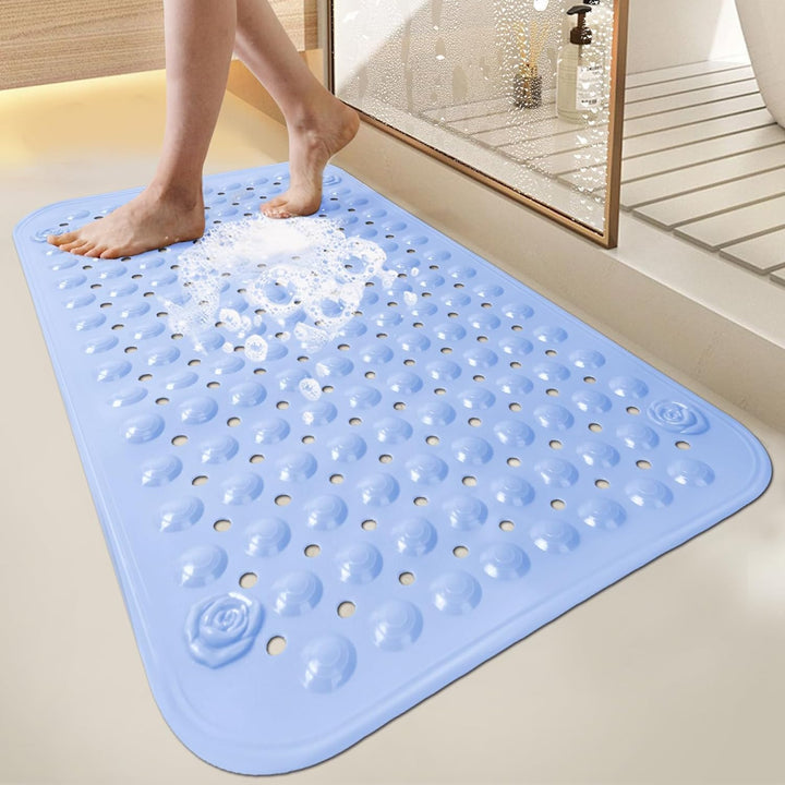 Duschmatte rutschfest 60x90cm,Antirutschmatte Dusche mit Saugnäpfen,Duscheinlage rutschfest mit Abla