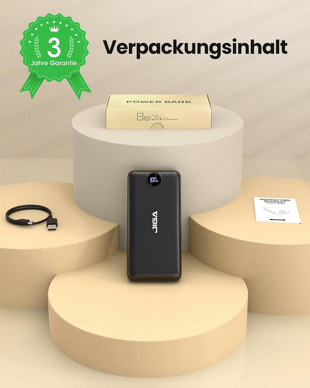 Power Bank 30000mah Portable Charger: Externer Akku Ladegeraet - PowerBank für Samsung Handy - Exter