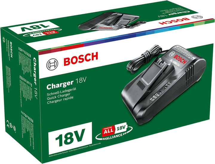 Bosch Schnellladegerät AL 1880 CV (ohne Akku, 18 Volt System, kompatibel mit 14.4 and 18V Akkus, im