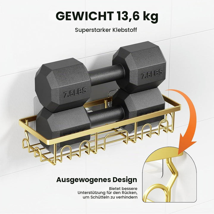 3 Stück Duschablage Ohne Bohren Edelstahl, Badezimmer Organizer Regal Zubehör, Seifen Zahnbürstenhal