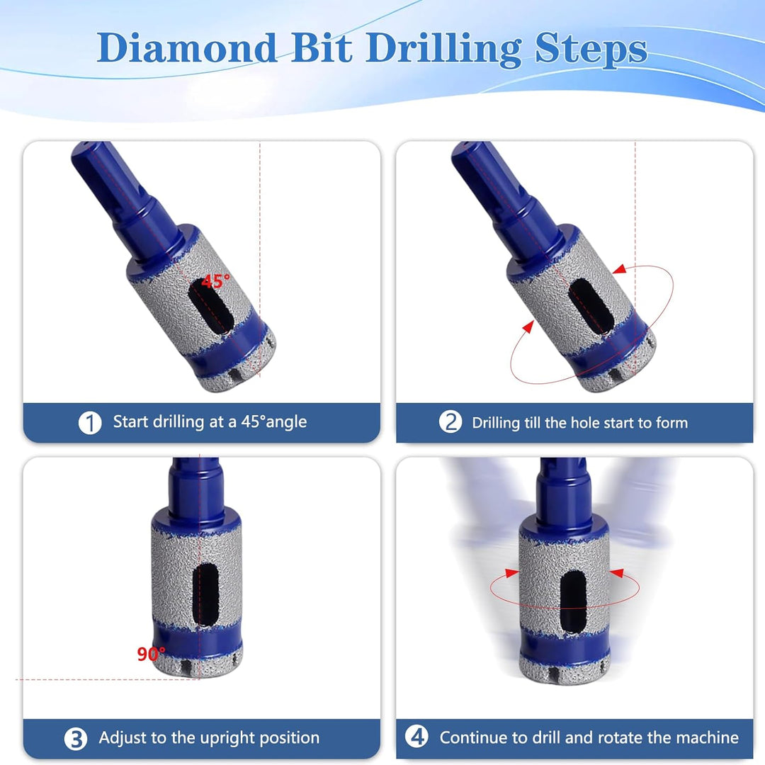 Fliesenbohrer Diamantbohrer Glasbohrer Set 5/6/8/10/12/14mm: Glasbohrer Set und 6mm Metall Bohren -