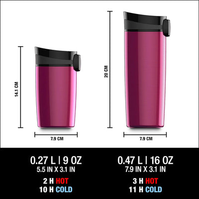 SIGG Miracle Thermobecher (0.27 L / 0.47 L), schadstofffreier und isolierter Kaffeebecher, auslaufsi