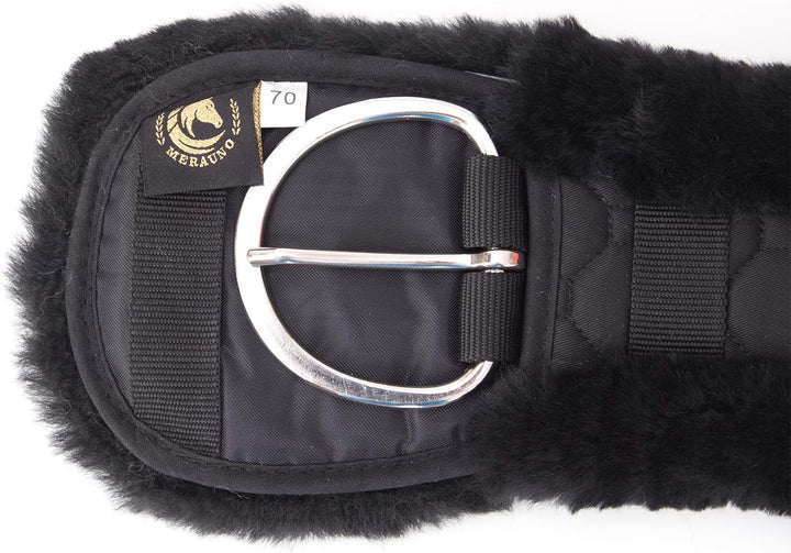 Merauno® Lammwolle Western Konturgurt Sattelgurt, aus Qualitäts Merino Lammwolle, spezielle anatomis