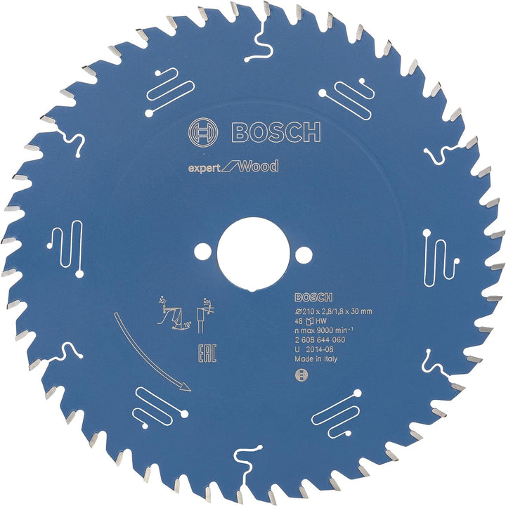 Bosch Professional 1x Kreissägeblatt Expert for Wood (für Holz, Sägeblatt Ø 210 x 30 x 2,8 mm, Zähne