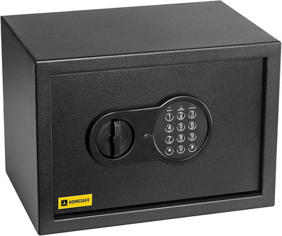 Homesafe HV25E Tresor Safe mit Schlüssel Elektronischem Möbeltresor, Dokumententresor, Elektronische