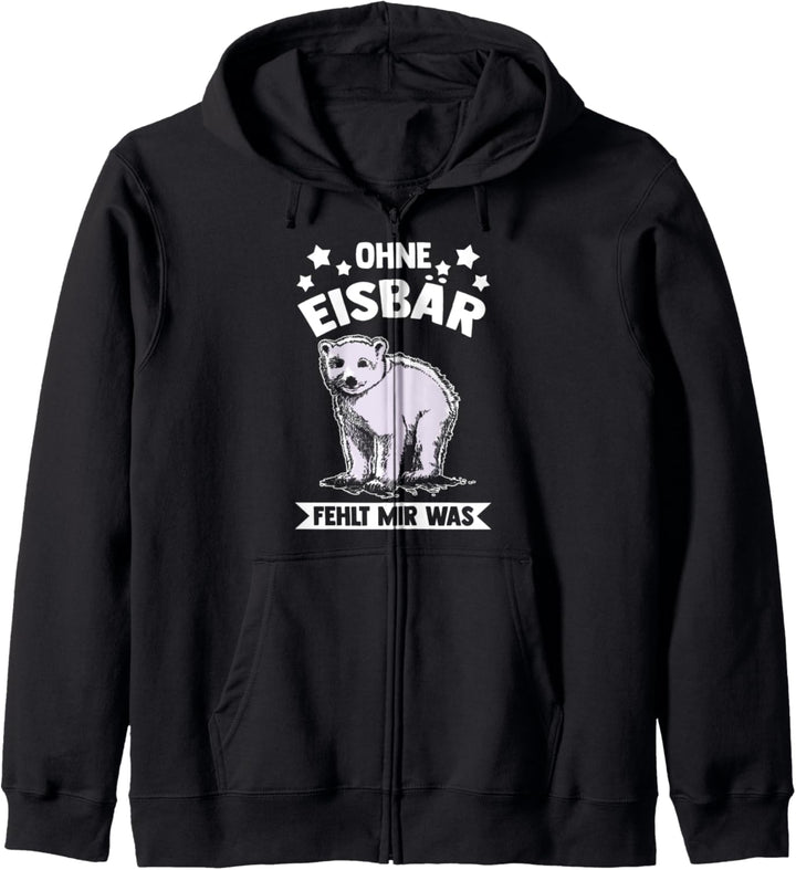 Zootier Eisbären Eisbär Kapuzenjacke
