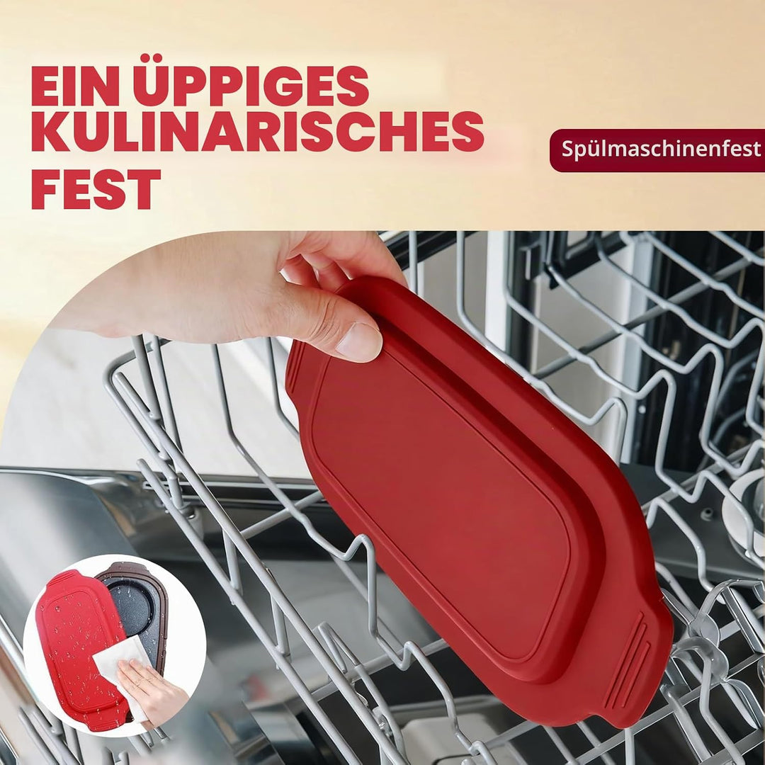Eierkocher, Rot Multifunktionaler Eierkocher für Mikrowelle, Kocher & Wilderer für Frühstücksbrötche