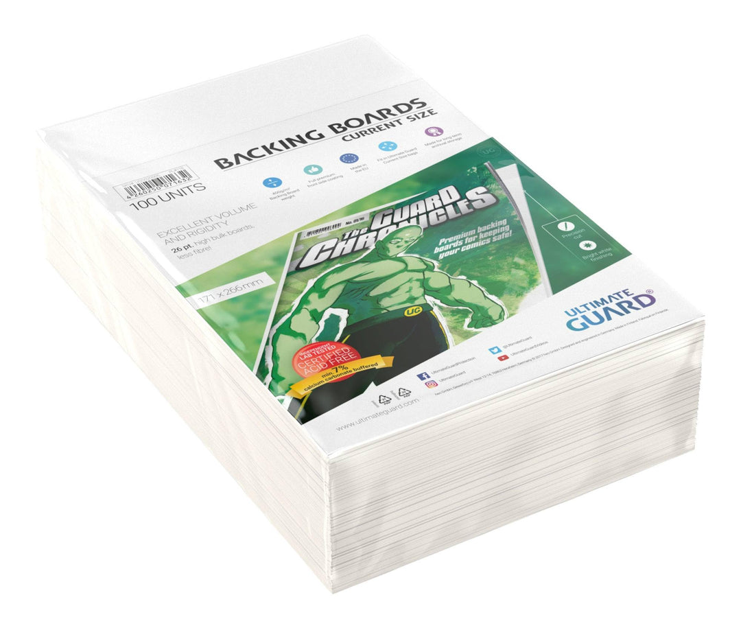 Ultimate Guard UGD020005 Comic Backing Boards, Weiss Single, Single