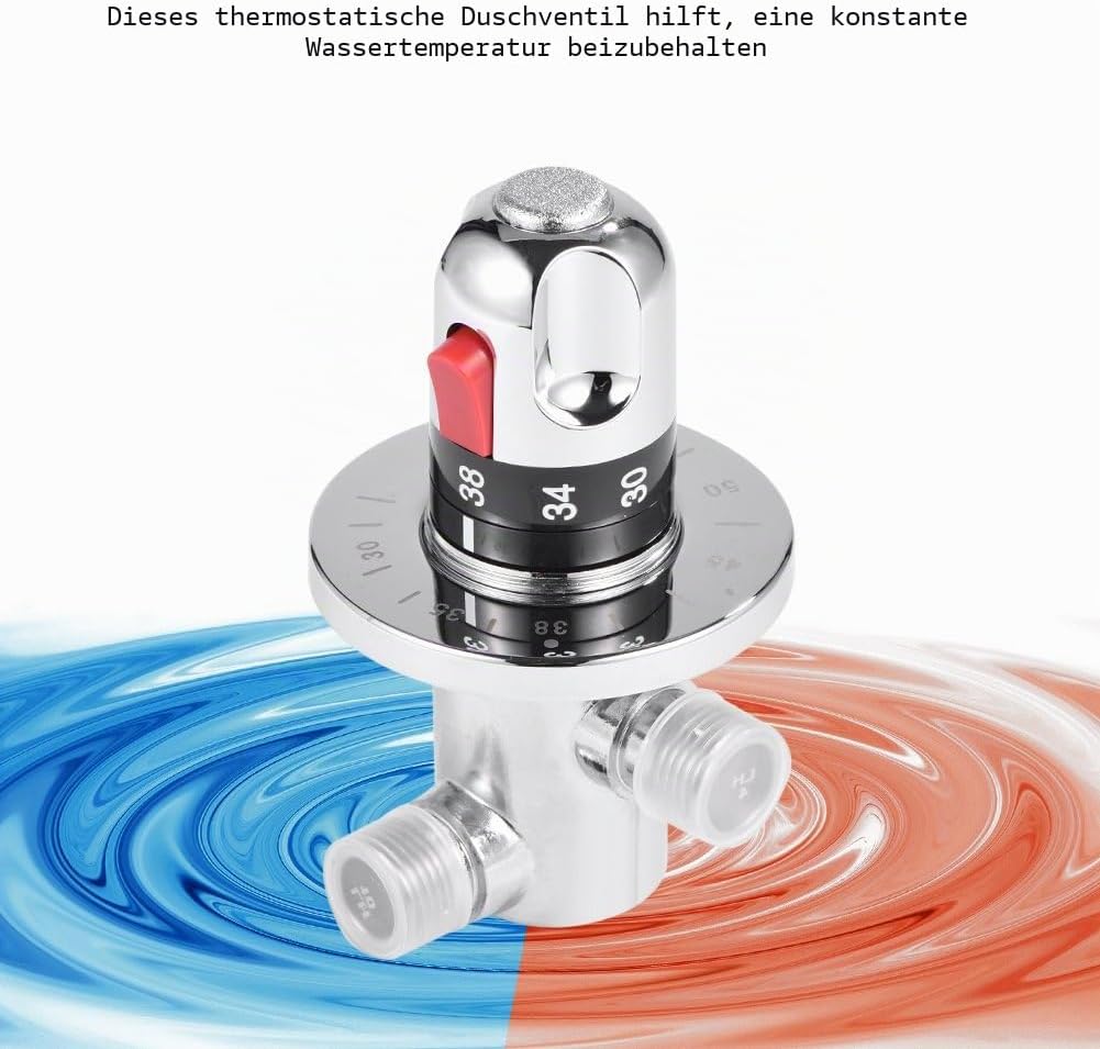 Messing Thermostat Mischwasserventil Mischtemperaturregelventil Mischventil für Warmwasserbereiter