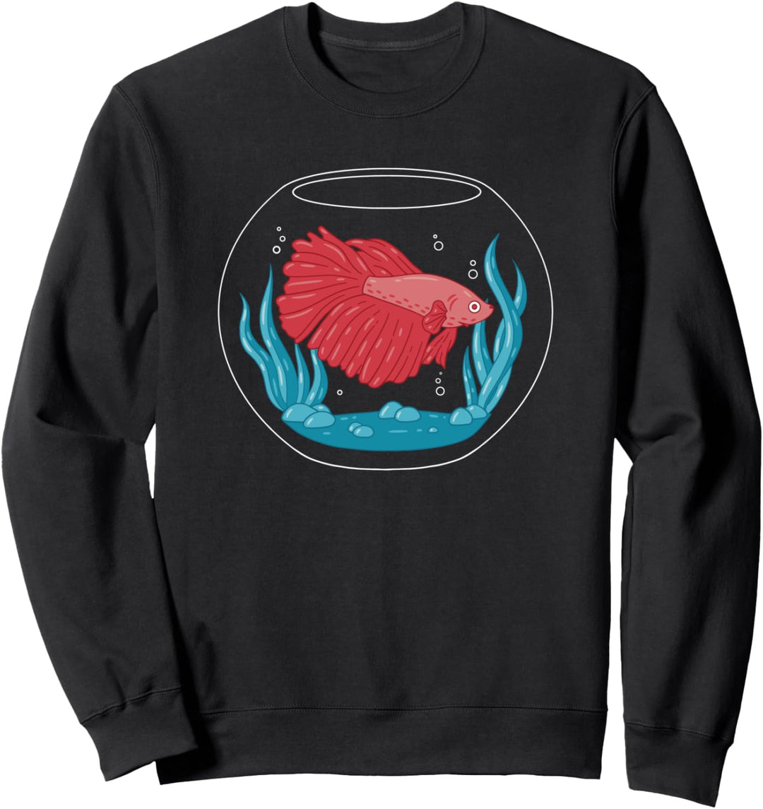 Fisch in Bowl Abstrakt Sweatshirt