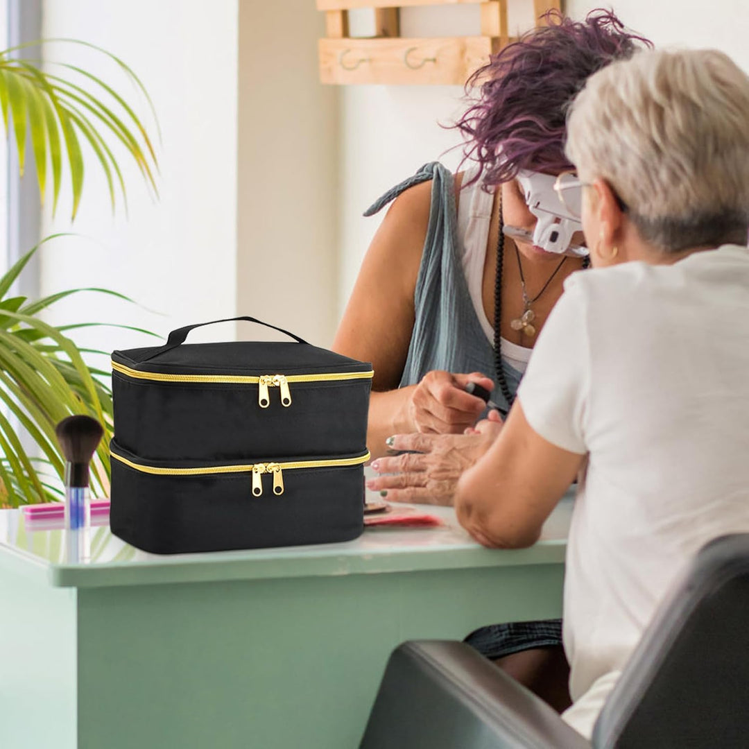 Doppelschicht Nagellack Tasche, Aufbewahrung Tasche, Wasserdicht Nagellack Organizer, Nylon Kosmetik