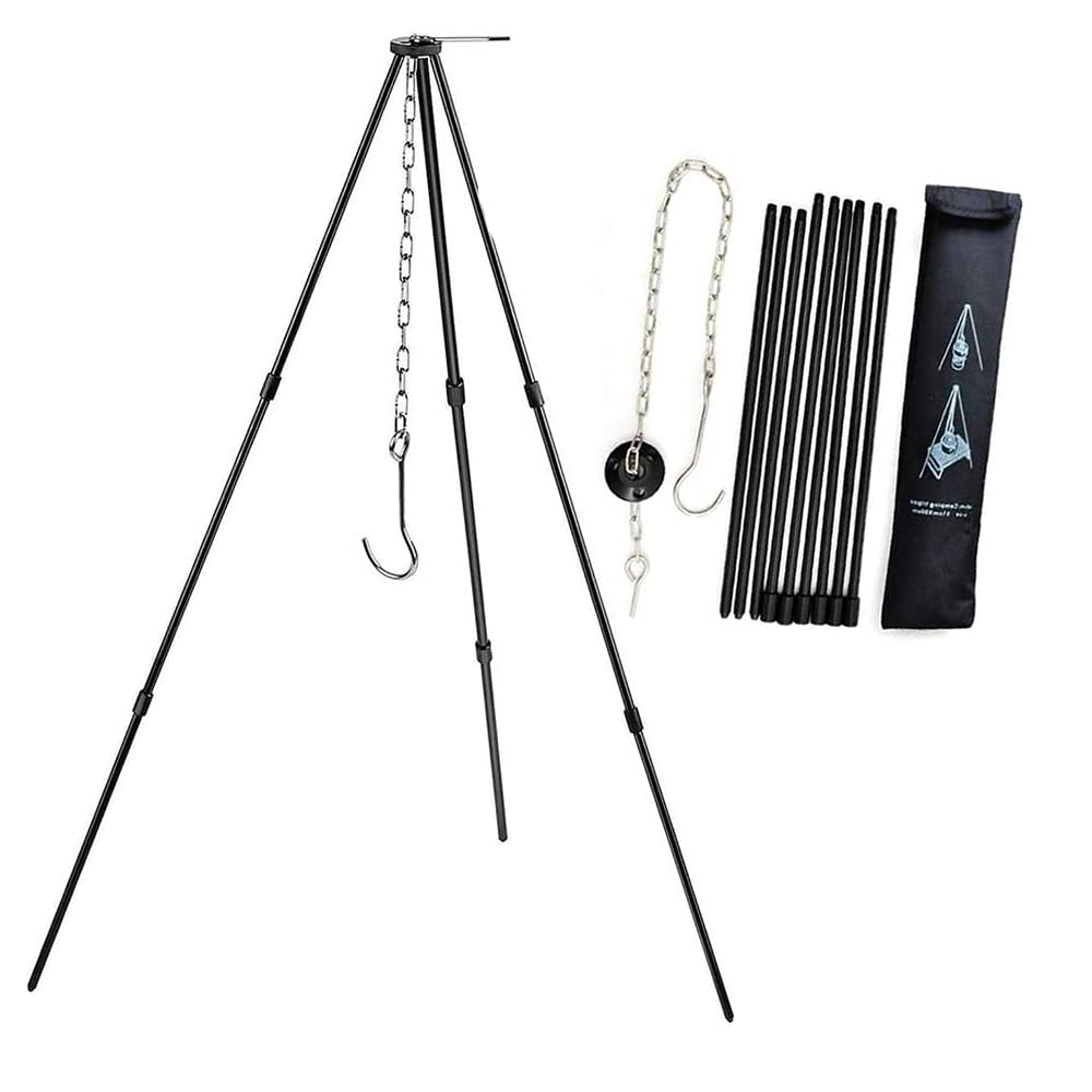 SSyang BBQ Dreibeingestell, Outdoor Kochen Stativ Set, Camping Picknick Stati, Für Trocknen von Klei