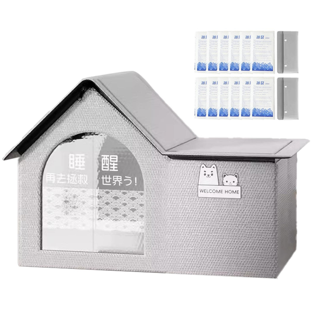 Generic Kühlhaus, belüftetes Katzen- und Hundehaus mit 10 Kühlakkus, wasserdicht, mittelgross, aus A