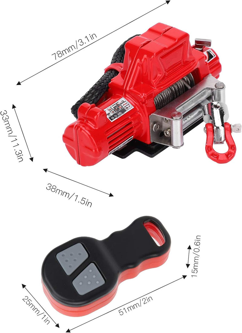 RC-simulierte Winde, Fernbedienung RC-Windenempfängerset RC-Zubehör Kompatibel mit Axial SCX10 90046