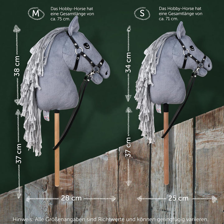 Pink Papaya Hobby Horse, mit Halfter und Trense Ronja, Steckenpferd fürs Hobby Horsing, Pferd zum Re