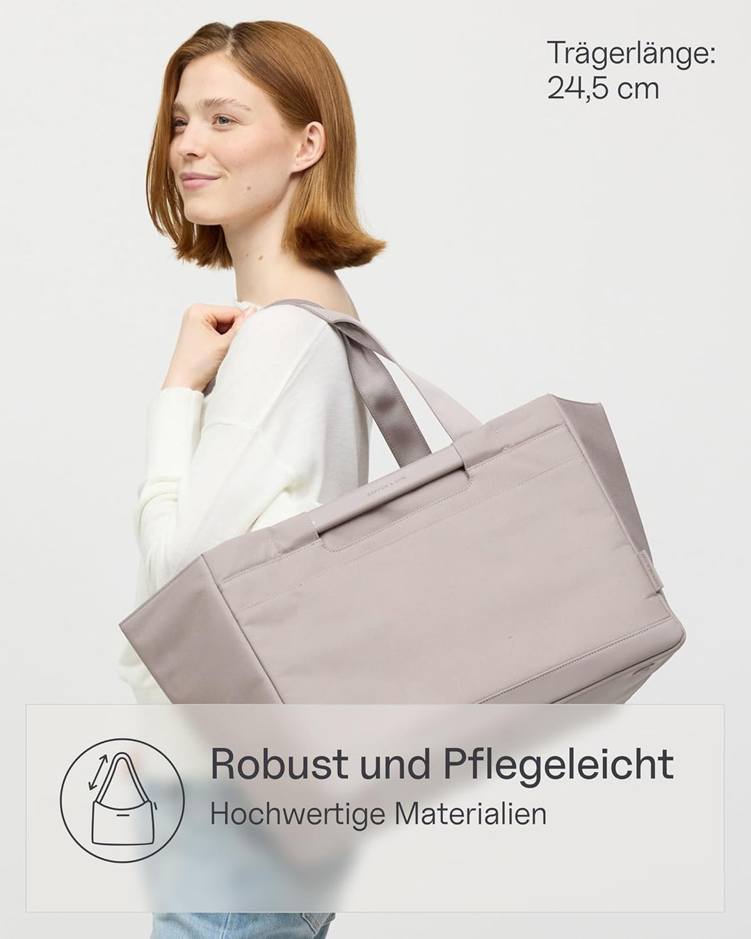 Kapten & Son Vaasa Einkaufskorb faltbar Muted Rose 25 L | Korb Rosa stabil | Inklusive Einkaufswagen