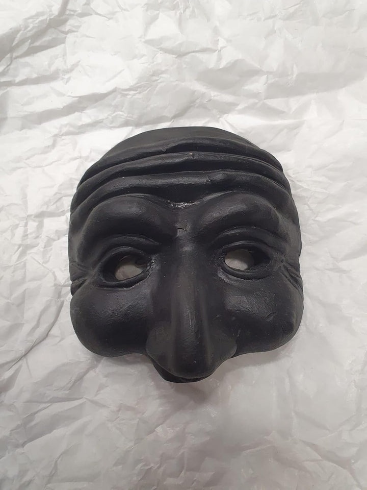 1 x Maske PULCINELLA ca. 11 x 12 cm aus Terrakotta zum Aufhängen von Handwerksmeistern San Gregorio