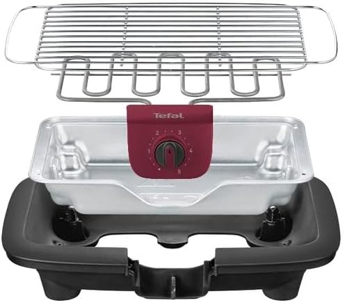 Tefal BG90E5 Easygrill Adjust Elektro- Tischgrill | 2300 Watt | 720 cm² Grillfläche | Einfache Reini