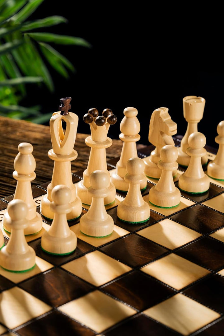 Sunrise Chess | Schach Beskid | Gross | Traditionelles Design | Sorgfältige Verarbeitung | Gut gemah