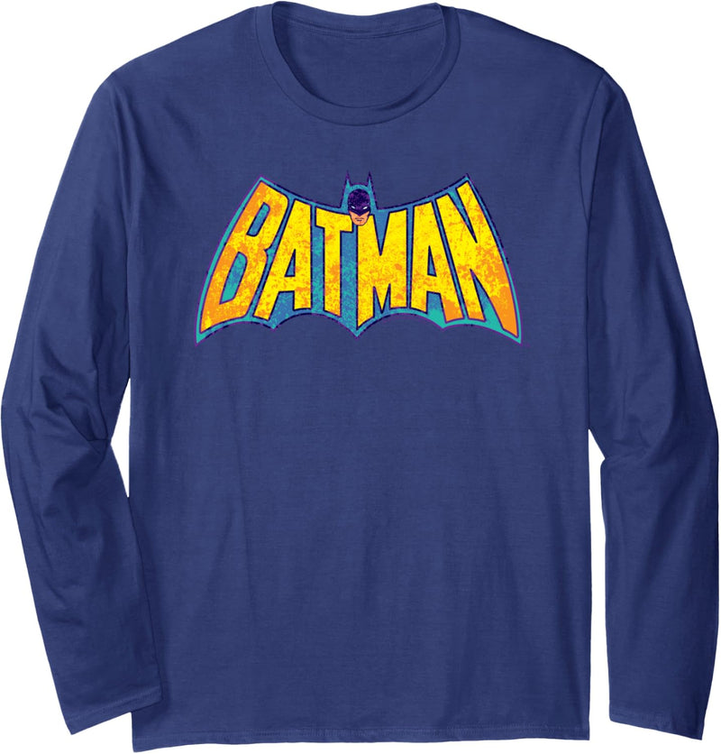 Batman Neon Distress Logo Langarmshirt