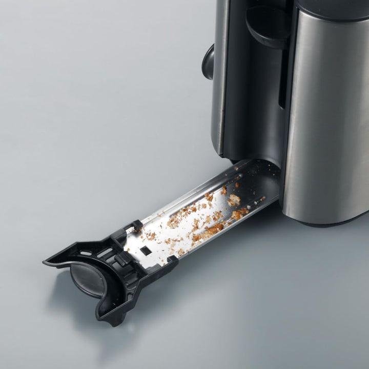 SEVERIN Automatik-Langschlitztoaster, Automatik-Toaster mit Brötchenaufsatz, Edelstahl Toaster zum T