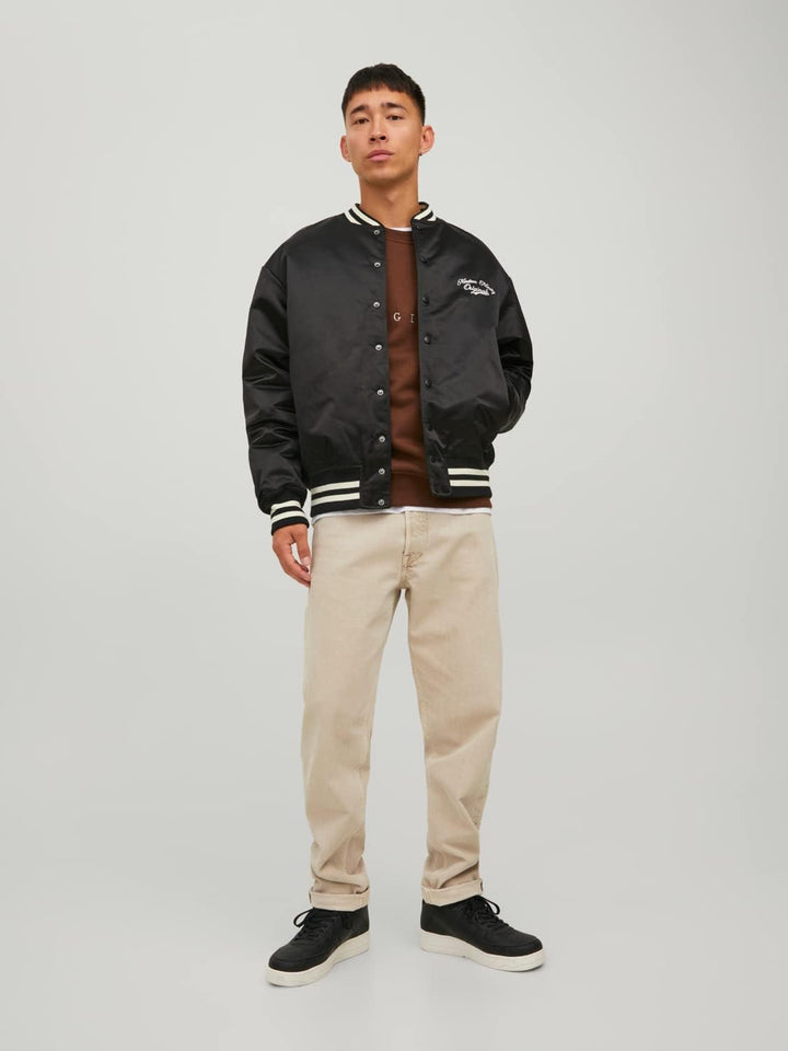 JACK & JONES Herren Jorstudio Bomber Bomberjacke, Schwarz